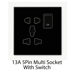 13A 5 Pin Multi Socket with Switch